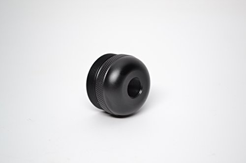 Maglite D Cell Adapter - 1/2-28 .223 / 5.56 - 7075 Aluminum - Grip Ring - Gloss Black