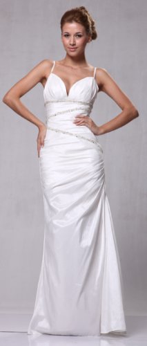 W7236 Off White Bridal Wedding Gown with Sequins