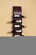 Wood WINE BOTTLE Holder Rack WALL MOUNT 6 bottle 3FT