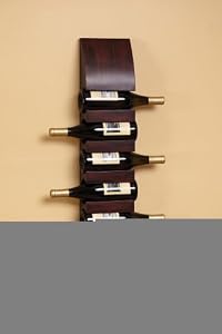 Wood WINE BOTTLE Holder Rack WALL MOUNT 6 bottle 3FT