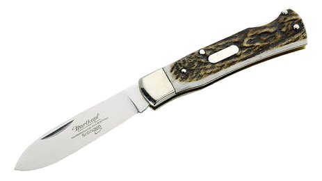 Solingen Hartkopf 308410 Jagd-Taschenmesser, Stahl 1.4110, Hirschhorn, Neusilber Preisvergleich
