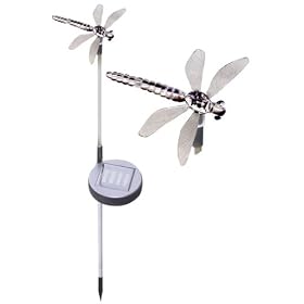 Solar Garden Stake Accents Garden Or Pathway With A Whimsical Dragonfly Motif by National