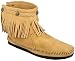 Minnetonka Womens Hi Top Back Zip Boot Tan Suede Boots