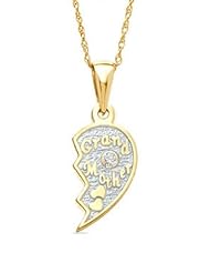 Grandmother Half Pendant in Sterling Silver with April White Spinel Birthstone (Granddaughter Half sold seperately)