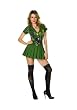 Camo Cutie 3 Metal Button Camou Top With Green Skirt, Hat Not Included