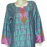 India Clothing - Kaftan Dress Long Sleeve Evening Gown Cotton Size L (kftn677)
