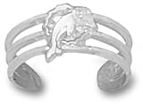 Miami Dolphins Solid Sterling Silver Dolphin Logo Toe Ring
