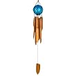 Asli Arts Collection C180 Large Glass-Buoy Bamboo Chime, Aqua