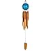 Asli Arts Collection C180 Large Glass-Buoy Bamboo Chime, Aqua