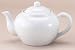 6 Cup White Ceramic Tea Pot with Infuser