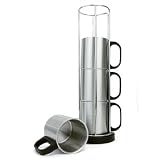 ALPINE CUISINE 5-Piece Stackable Stainless Steel Mug Set