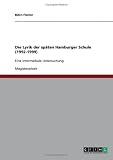 Die Lyrik der sp�ten Hamburger Schule (1992-1999)