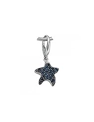 Blue Sapphire & Diamond Starfish Charm