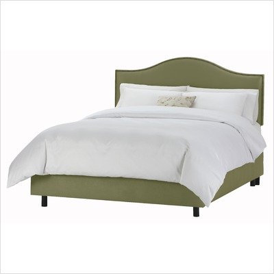 Nail Button Arc Bed in Premier Sage Size: King