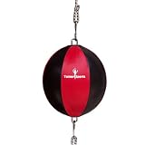 Quality rexion Double End Ball Punching Ball D Ball with Elasticated Straps, Red / Black