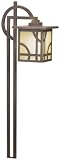 Kichler Lighting 15444OZ Larkin Estate 12-Volt Path and Spread Light, Olde Bronze with Umber Etched Glass
