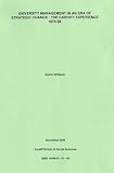 University management in an era of strategic change : the Cardiff experience 1976-98