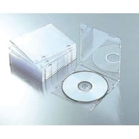 【クリックで詳細表示】CD/DVD用スリムケース[10枚]