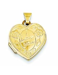 Genuine 14K Yellow Gold I Love You Heart Locket 0.7 Grams Of Gold 100% Satisfaction Guaranteed.