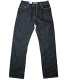 CHICAGO MENS BASIC REGULAR FIT BLACK JEAN, 32W 32L