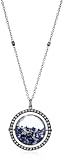 Moritz Glik "Kaleidescope" 18K and 14K White Gold Floating Blue Sapphire and Diamond Pendant Necklace