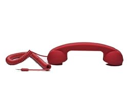 Native Union MM01H Moshi Moshi Retro POP Handset for iPad 2, iPad, iPhone 4G, 3G/3GS, iPod Touch, HTC Android EVO, Blackberry, Samsung Galaxy S, and Droid - Soft Touch Red
