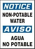 NOTICE NON-POTABLE WATER (BILINGUAL) 14 x 10 Aluminum Sign