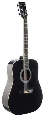 Stagg Westerngitarre Black Hochglanz