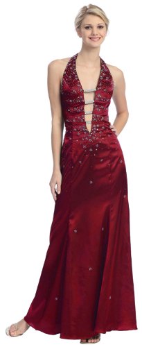 Prom V-shape Dress New Elegant Long Gown #2560