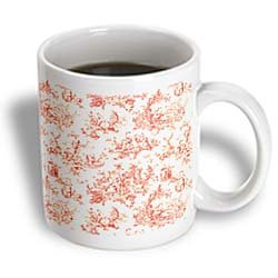 Picture Of Red French Toille Country Scene - 11oz Mug