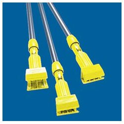 Fiberglass Gripper Mop Handle, Yellow/Gray RUBH246GRA