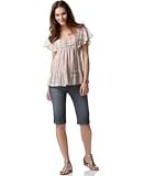 DKNY Jeans Flutter-Sleeve Babydoll Top & Skinny Denim Bermuda Shorts