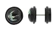 Black Acrylic Fake Plug with Dove Design - 14G Wire - Sold as a Pair