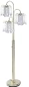 Polished Brass Finish Floor Lamp with Crystal-Like Shade By DEI