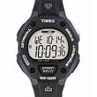 Mens 30lp Ironman 100m Wrist Watch Black Band Custom Features Wr To 100m Blue Accents Resin