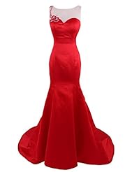 One Shoulder Taffeta Mermaid   Prom Dress  With a Bow(s) and Pearls
