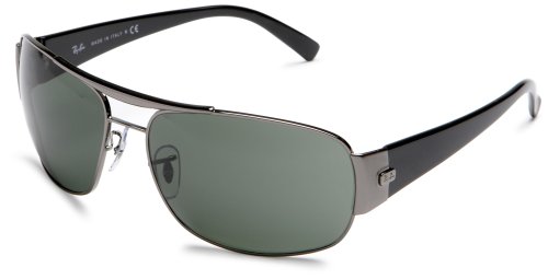 Ray-Ban Men's 3357 Double Bridge Sunglasses,Pewter