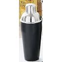 Retro Black Enamel Steel Cocktail Shaker Bar Accessory