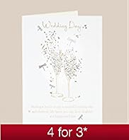 Gold Champagne Wedding Card