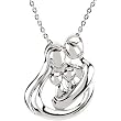 Sterling Silver Inspirational Blessings 2-Child Family Necklace