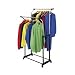 Adjustable Parallel Double Garment Wardrobe Hanger Rack Storage Organizational Home