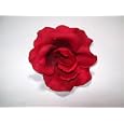 Red Rose Vintage Style Pin Up Hair Flower Barrette Clip