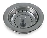 Industrial Grade 1HEG4 Sink Strainer, Pipe Dia 3 1/2 To 4 In, SS