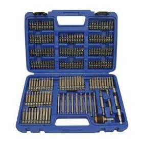Westward 1VXP2 Screwdriver Bit Set, 1/4 Hex Dr, 175 Pc