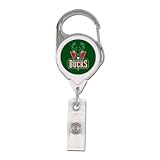 Milwaukee Bucks Official Retractable Badge Holder Keychain