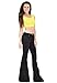 Glamour Outfitters Women's 60s 70s Flares Bell-Bottom Wide Flared Jeans - Black