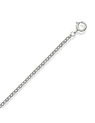 18" Rhodium Plated Cable Pendant Chain