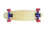 Mini Longboard Banana Cruiser Complete w/ Navy 5" Trucks 58mm Red Wheels w/Grip