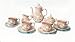 Porcelain Pink lace Floral mini Junior size TEA SET child's teaset 13 pieces