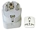International Travel Grounded Adapter Plug - to France, Germany, Netherlands, Russia, Spain
